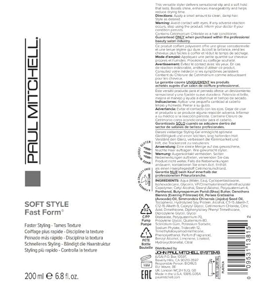 Fragancia floral suave de Paul Mitchell Fast Form para una experiencia agradable