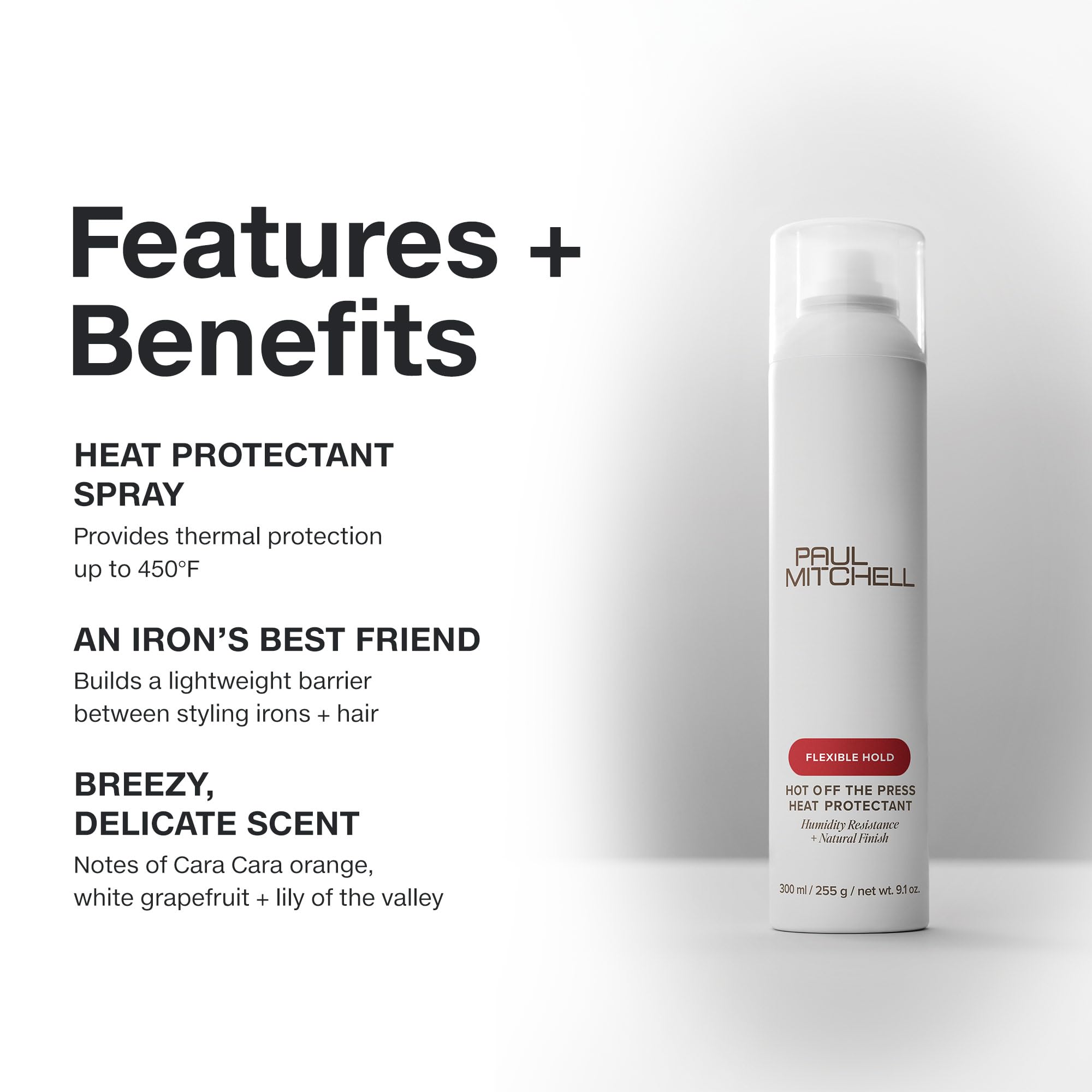 Paul Mitchell Hot Off The Press ofrece acabado natural y flexible para cualquier peinado.