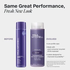 Paul Mitchell Platinum Plus Deep Violet Shampoo, espuma que aporta tono y brillo al rubio