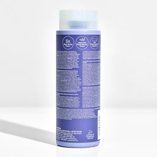 Paul Mitchell Platinum Plus Deep Violet Shampoo, uso semanal para cabello rubio teñido