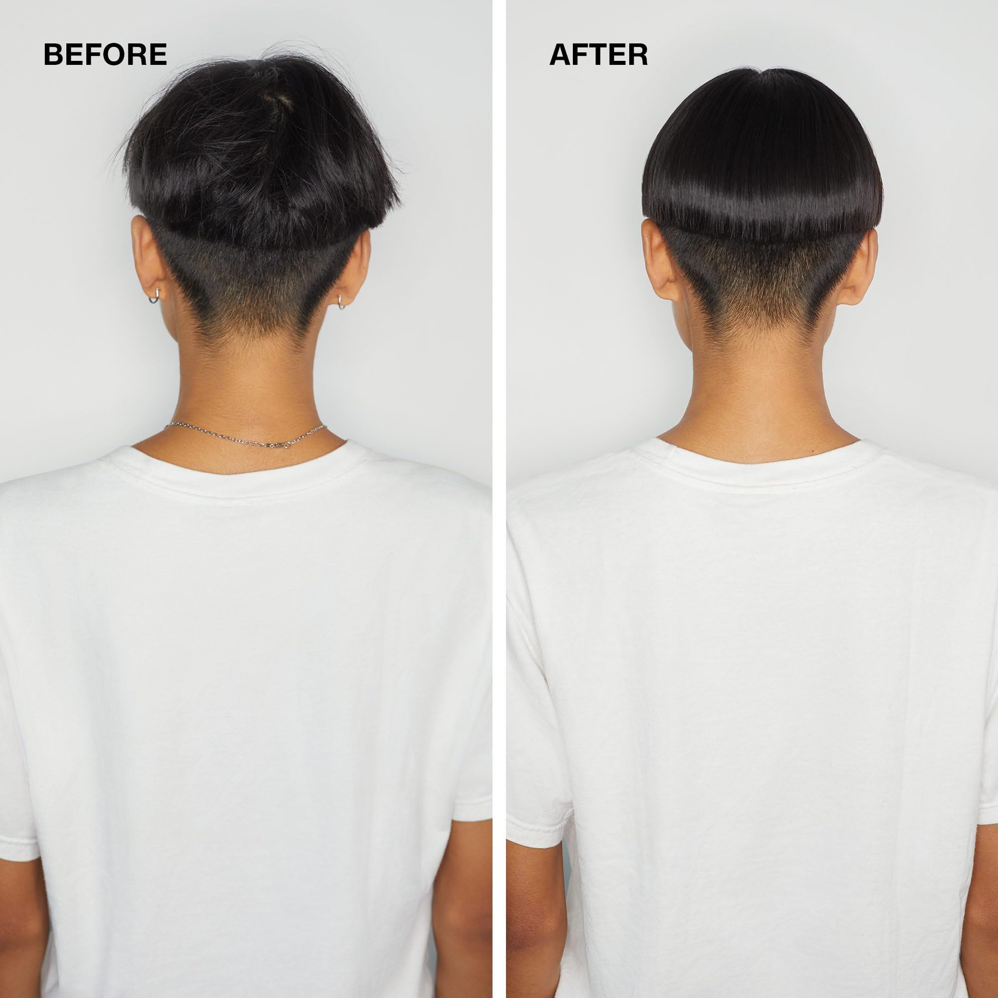 Fragancia frutal de Paul Mitchell Super Skinny Serum durante el peinado