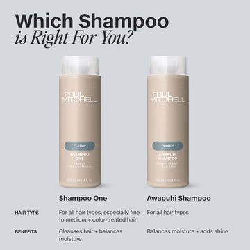 Uso diario con Shampoo One de Paul Mitchell facilita limpieza suave.