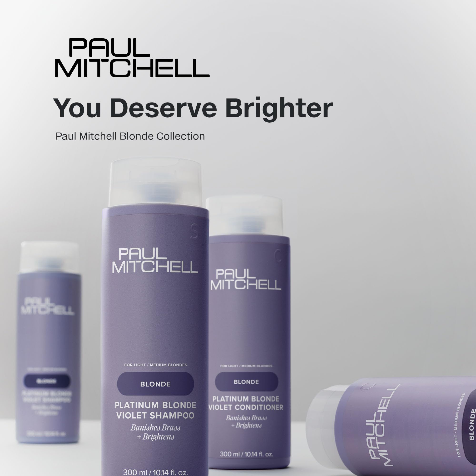Paul Mitchell Rubio Platino Shampoo violeta: color más brillante en rubios plateados.