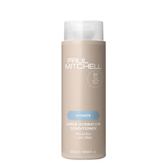Paul Mitchell Sheer Hydration: botella del acondicionador que hidrata cabello seco y aporta brillo suave