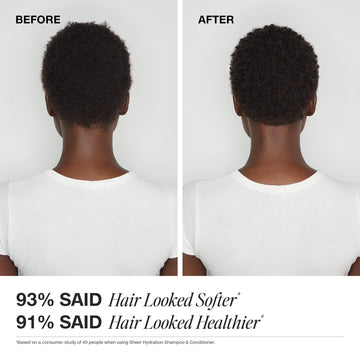 Cabello con brillo tras usar el acondicionador Sheer Hydration