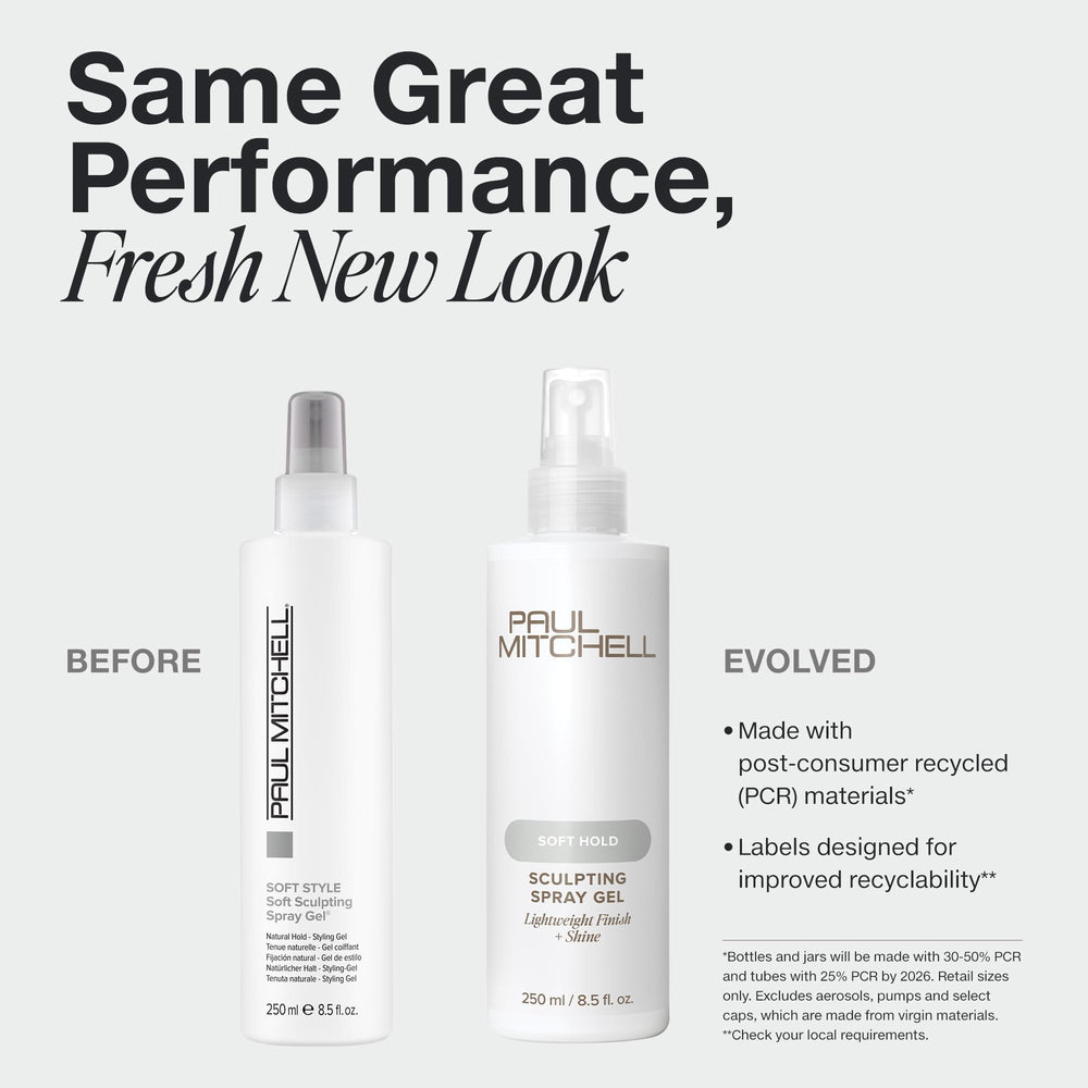 Paul Mitchell Soft Sculpting Spray Gel application sur cheveux pour volume et brillance