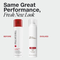 Texure pliable du Paul Mitchell Spray Wax, coiffure légère et naturelle.