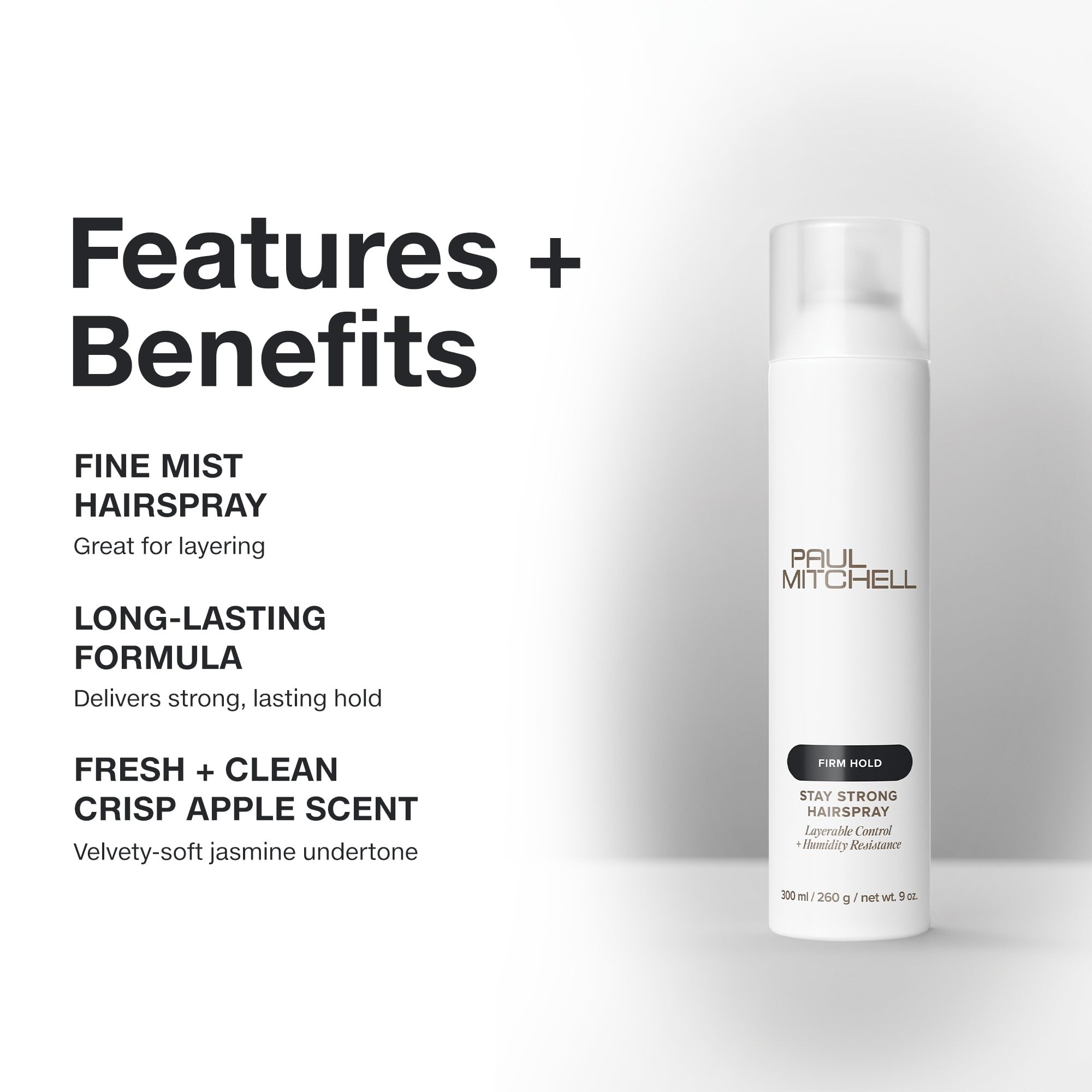 Paul Mitchell Stay Strong Hairspray : application sur cheveux pour une tenue longue durée.