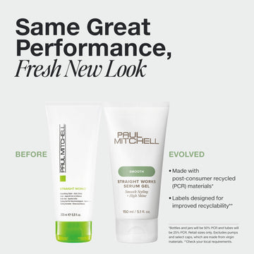 Aplicación del gel Paul Mitchell Straight Works para un peinado preciso