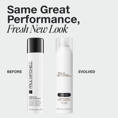 Étiquette Paul Mitchell Super Clean Extra Hairspray sur l’emballage, clair et identifiable