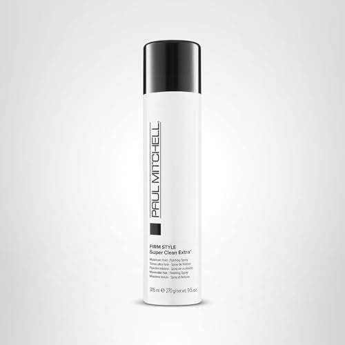 Parfum concombre-melon et notes florales de Paul Mitchell Super Clean Extra Hairspray