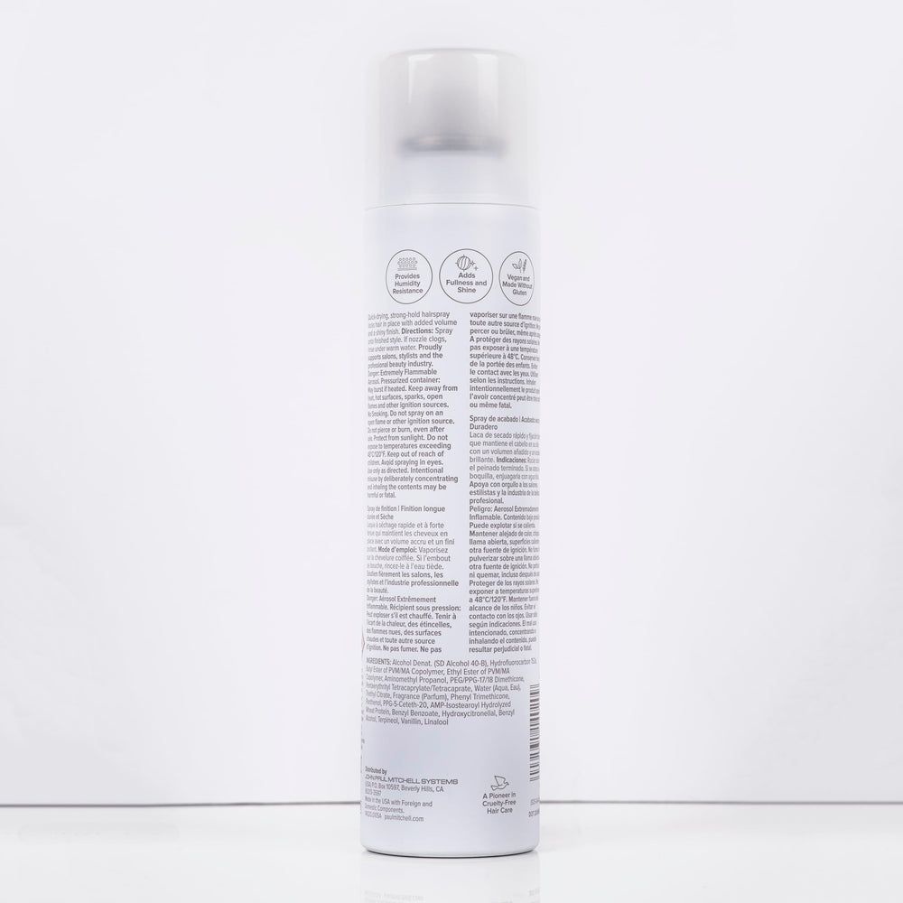 Coiffage précis et fixation des styles lisses avec Paul Mitchell Super Clean Extra Hairspray