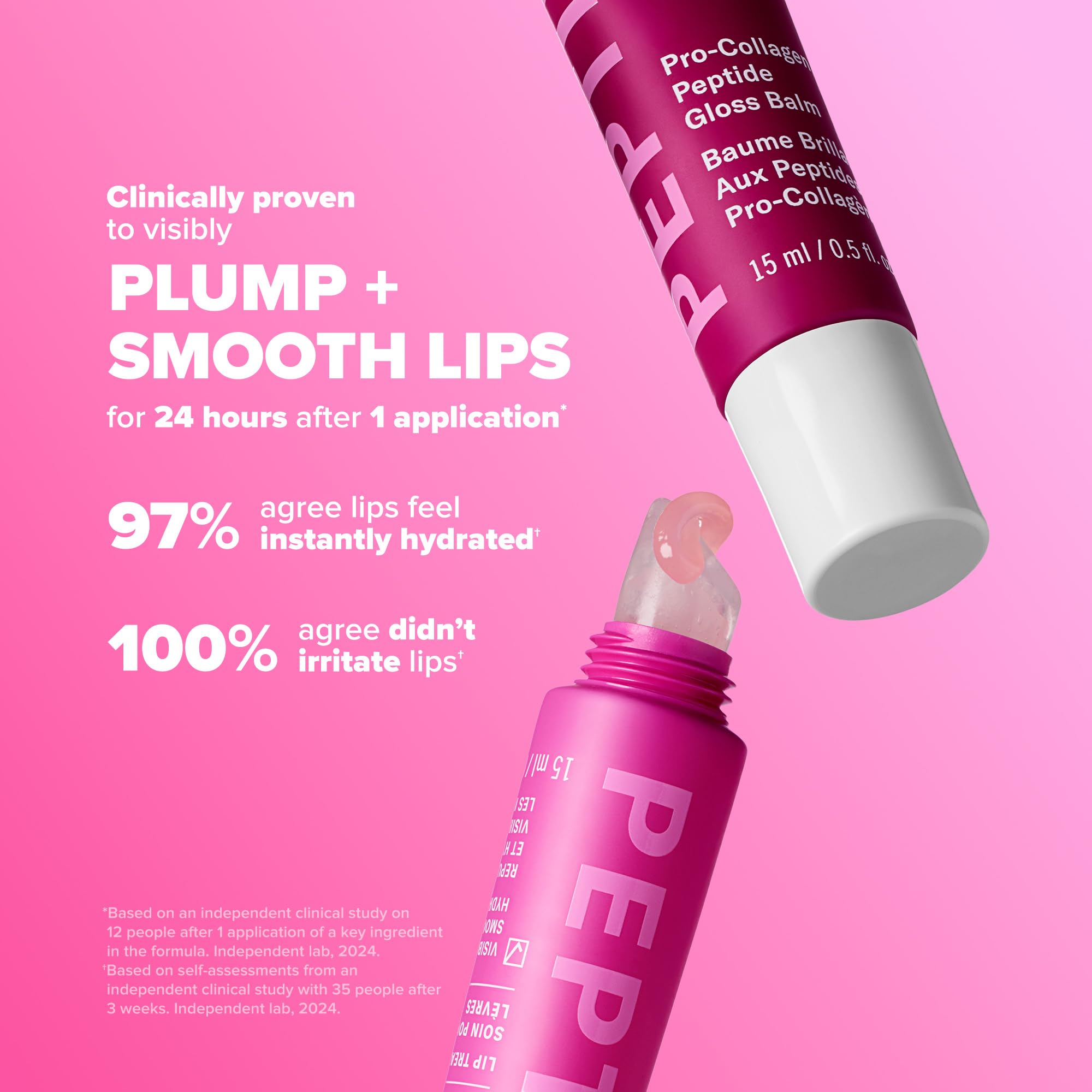 Paula's Choice aplicación sobre labios desnudos o color ofrece brillo jugoso.