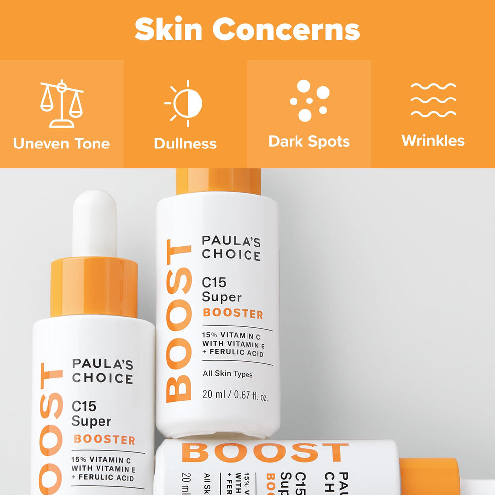 Iluminación progresiva del rostro con Paula's Choice Boost C15 Serum.