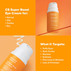 Paula's Choice C5 Eye Cream, texture légère, s’étale facilement autour des yeux.