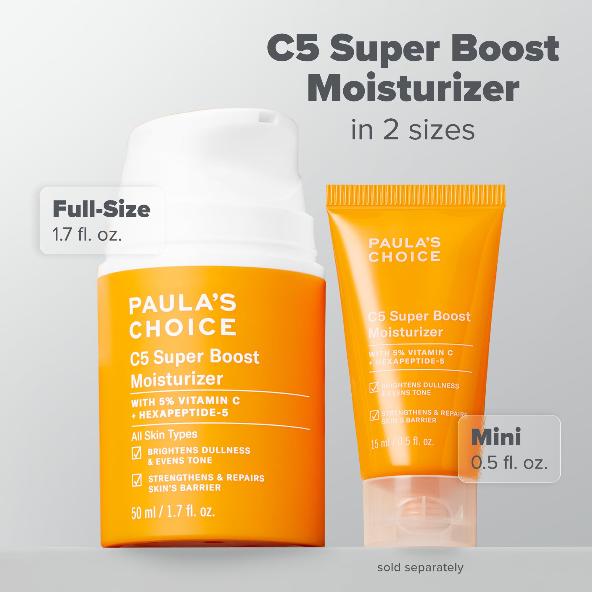 Paula's Choice C5 Super Boost sin fragancia para piel sensible.