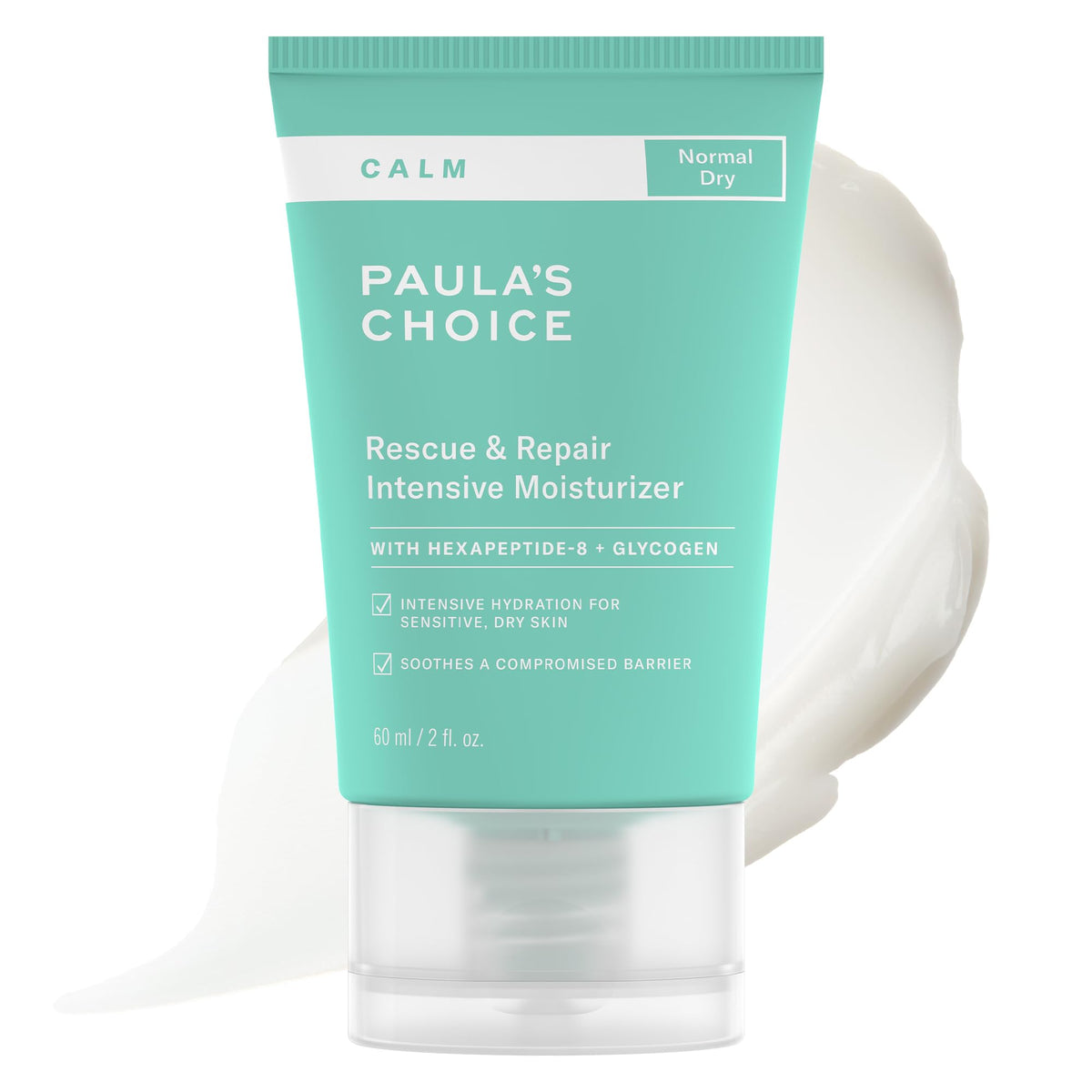 Paula's Choice CALM crema rostro en bote 2oz, hidratación suave para piel sensible.