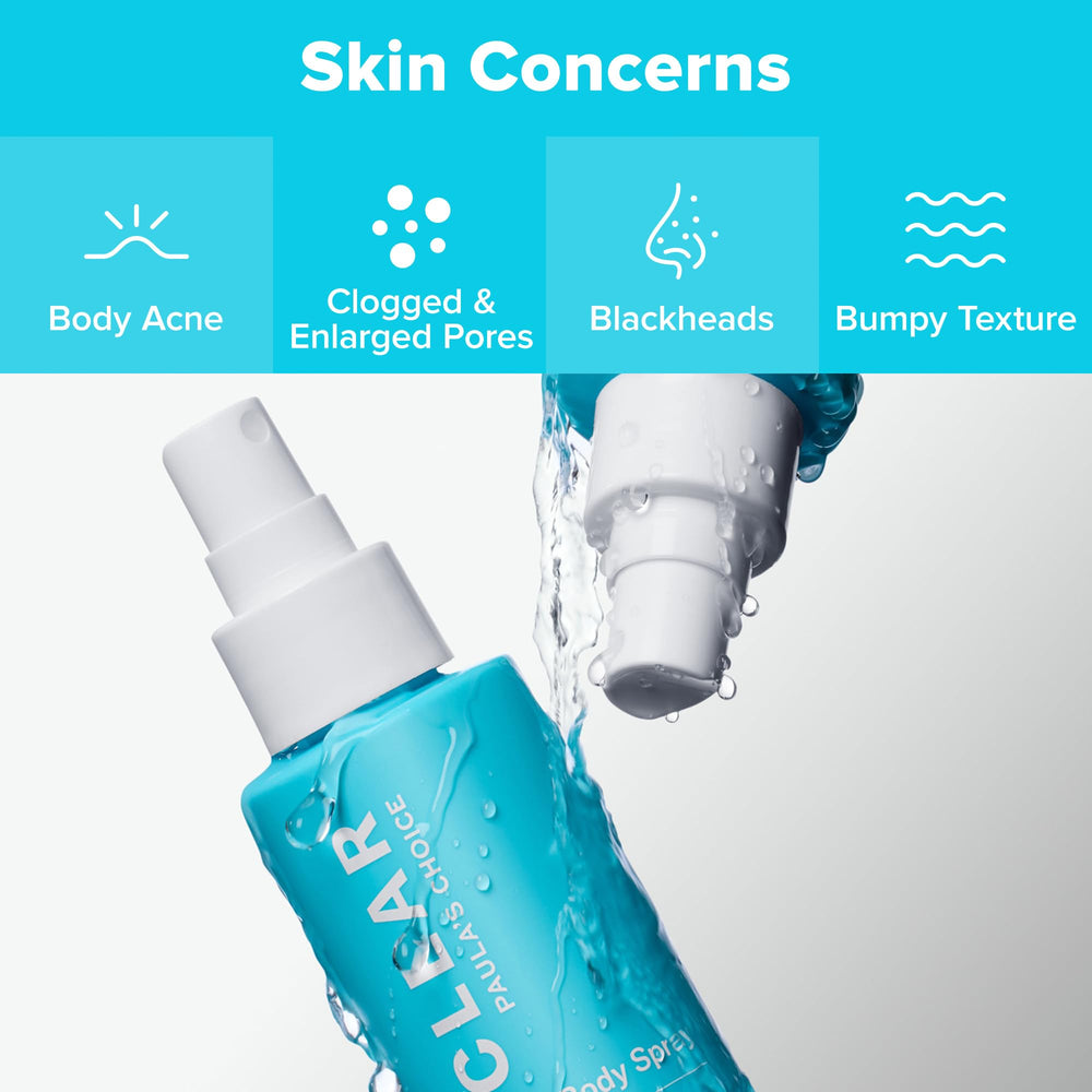 Paula's Choice CLEAR Back & Body Acne Spray ayuda a calmar rojeces y enrojecimiento.