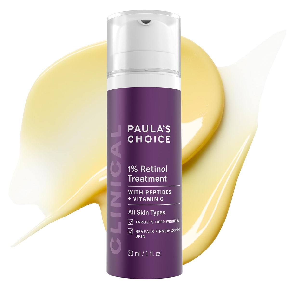 Paula's Choice Clinical 1% Retinol, botella: hidratación y suavizado de líneas finas