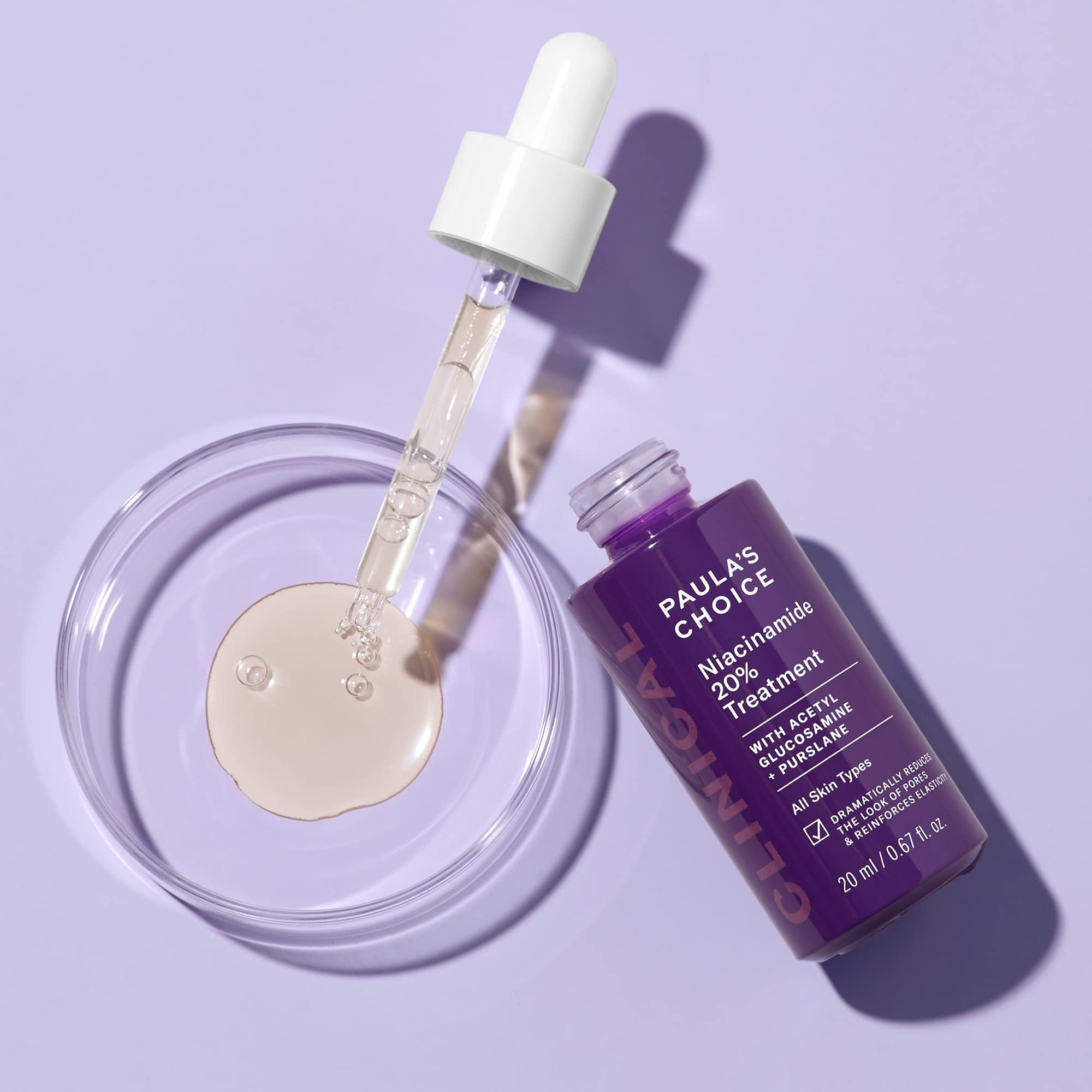 Paula's Choice Clinical 20% Niacinamida: envase sin fragancia para piel sensible.