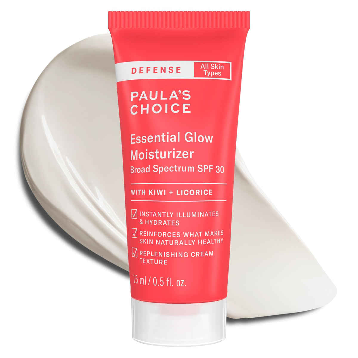 Paula's Choice DEFENSE Hidratante Mineral SPF 30, botella con protección diaria suave.