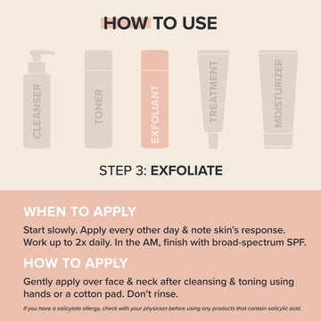 Exfoliante BHA líquido de Paula's Choice, uso rápido para poros.