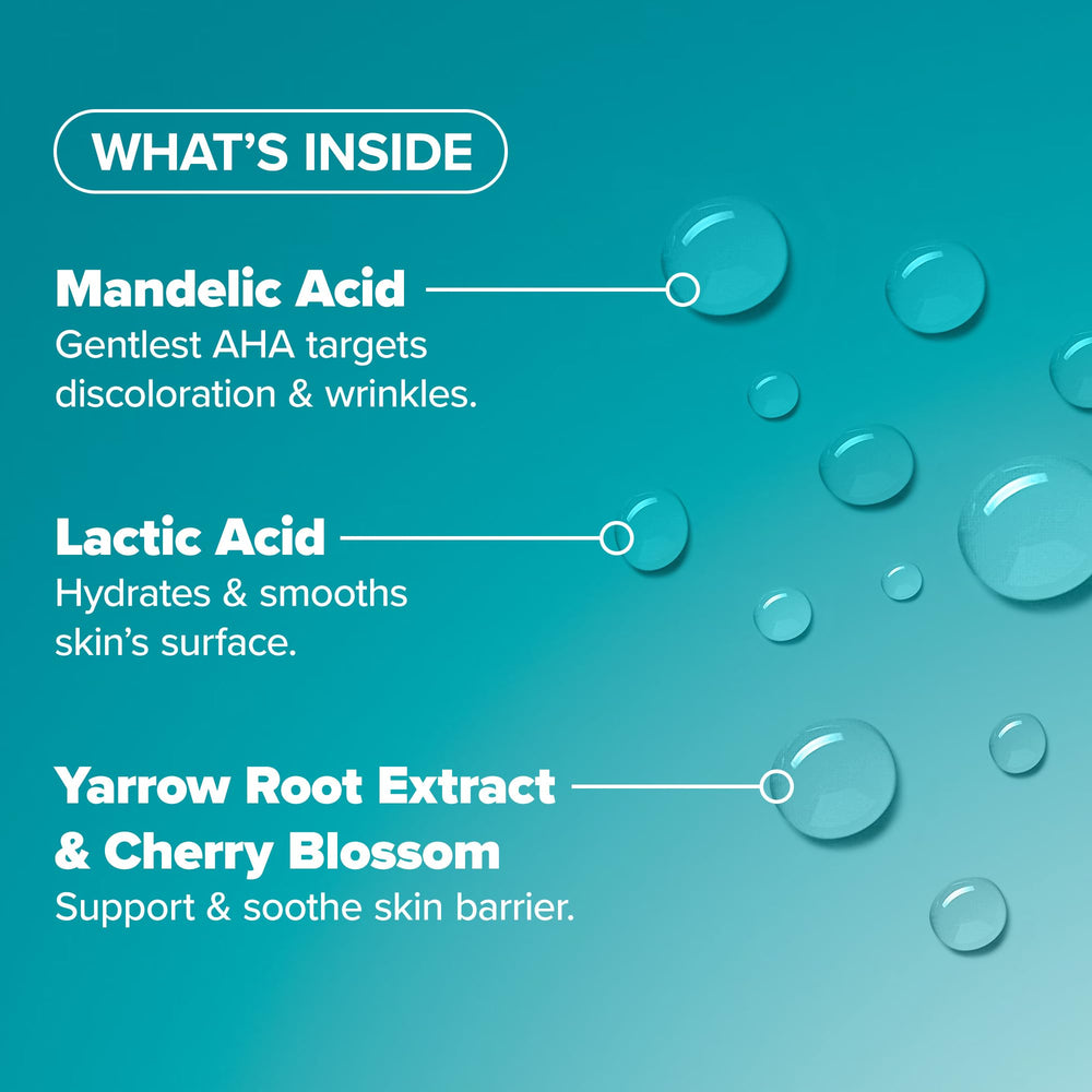 Piel sensible beneficiándose de Paula's Choice Exfoliante líquido suave.