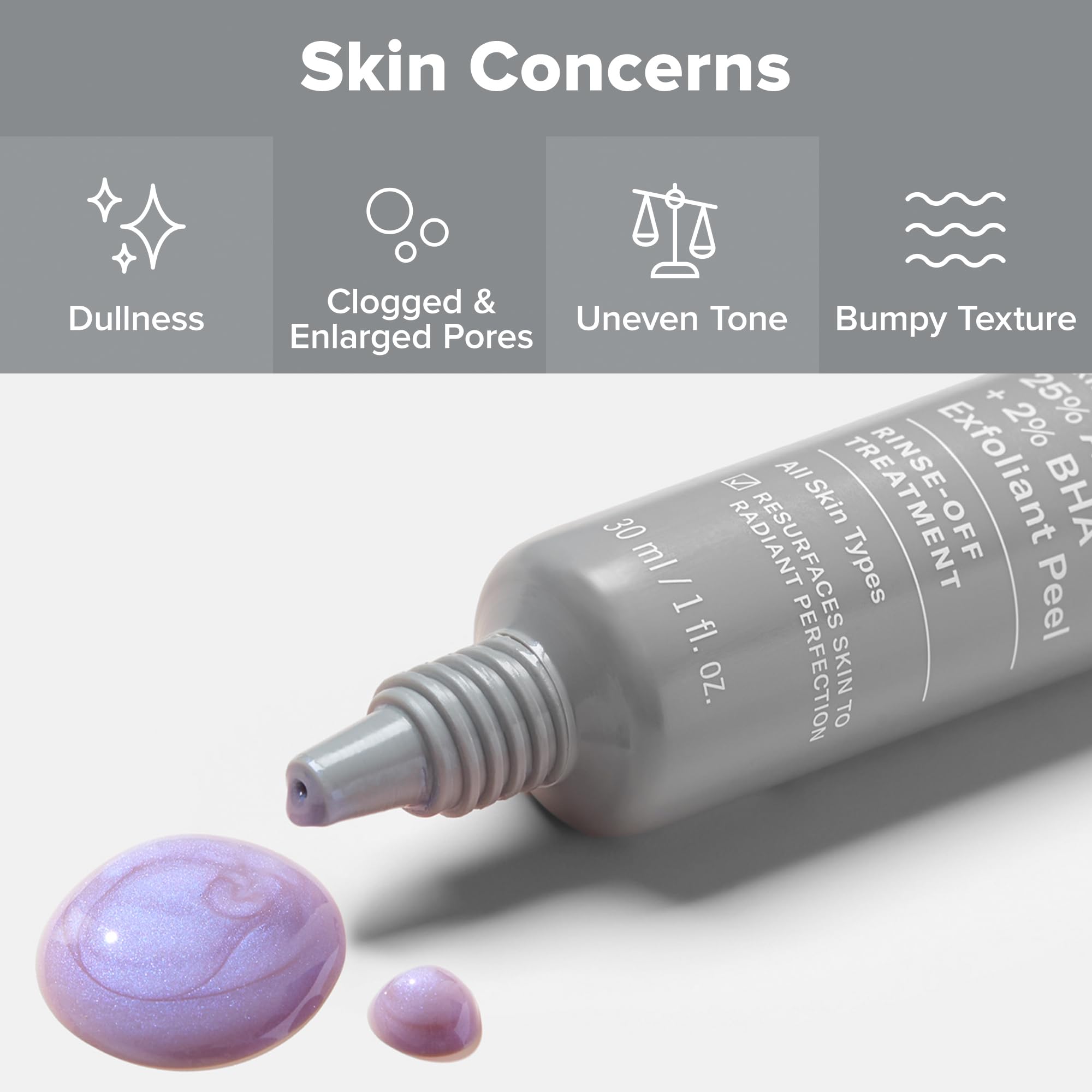 Paula's Choice Exfoliante Peel muestra resultado visible tras 10 minutos