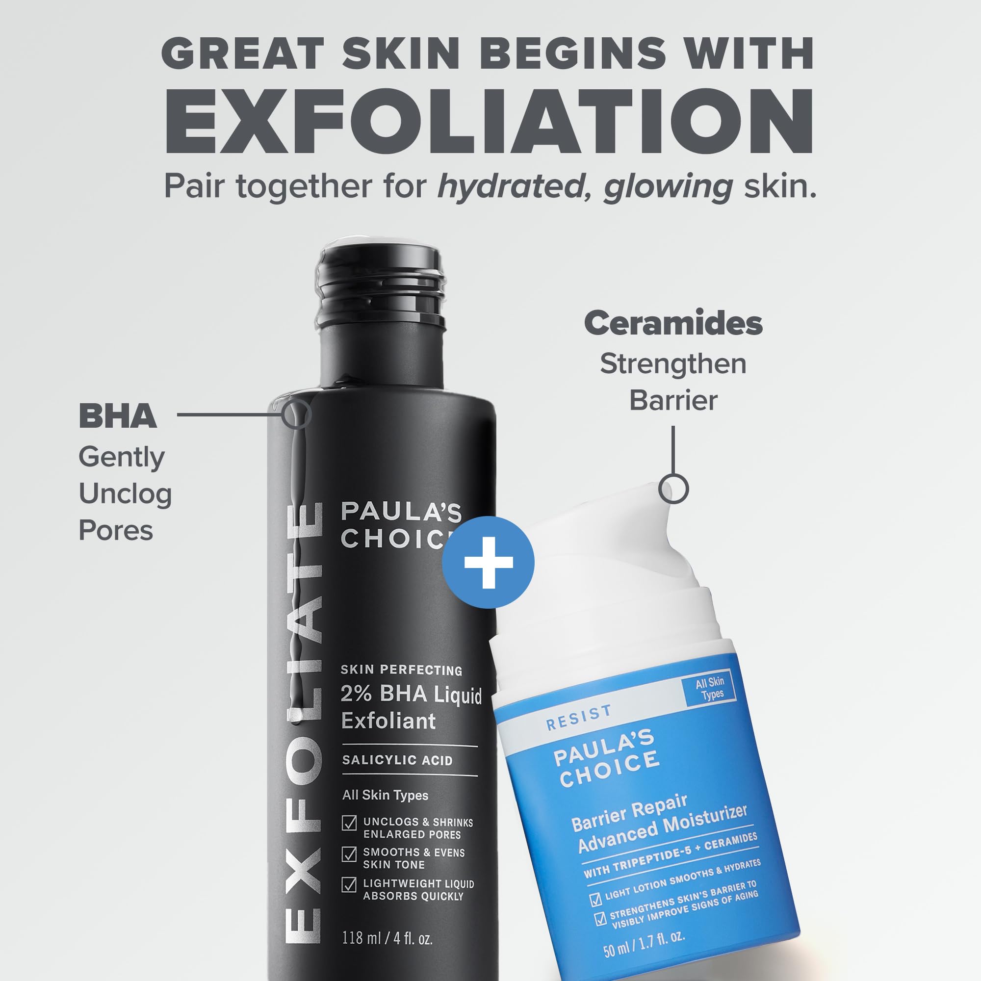 Paula's Choice RESIST Barrier Repair 50 ml, envase cómodo para viajes.