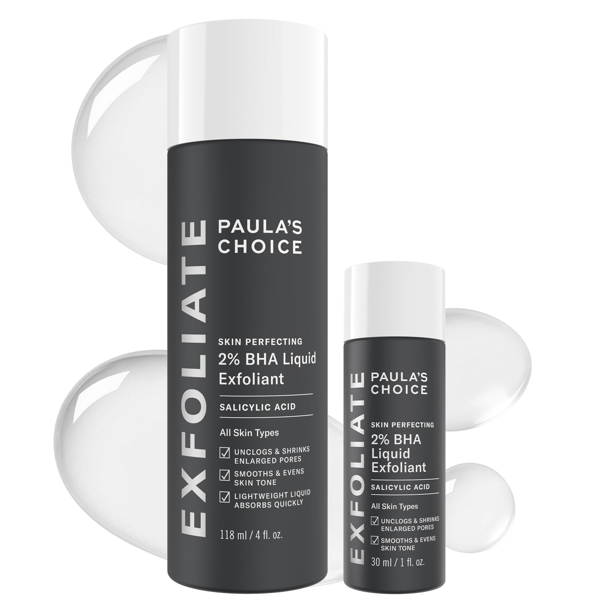 Paula's Choice Skin Perfecting 2% BHA, botella grande, exfoliante diario para poros más limpios.