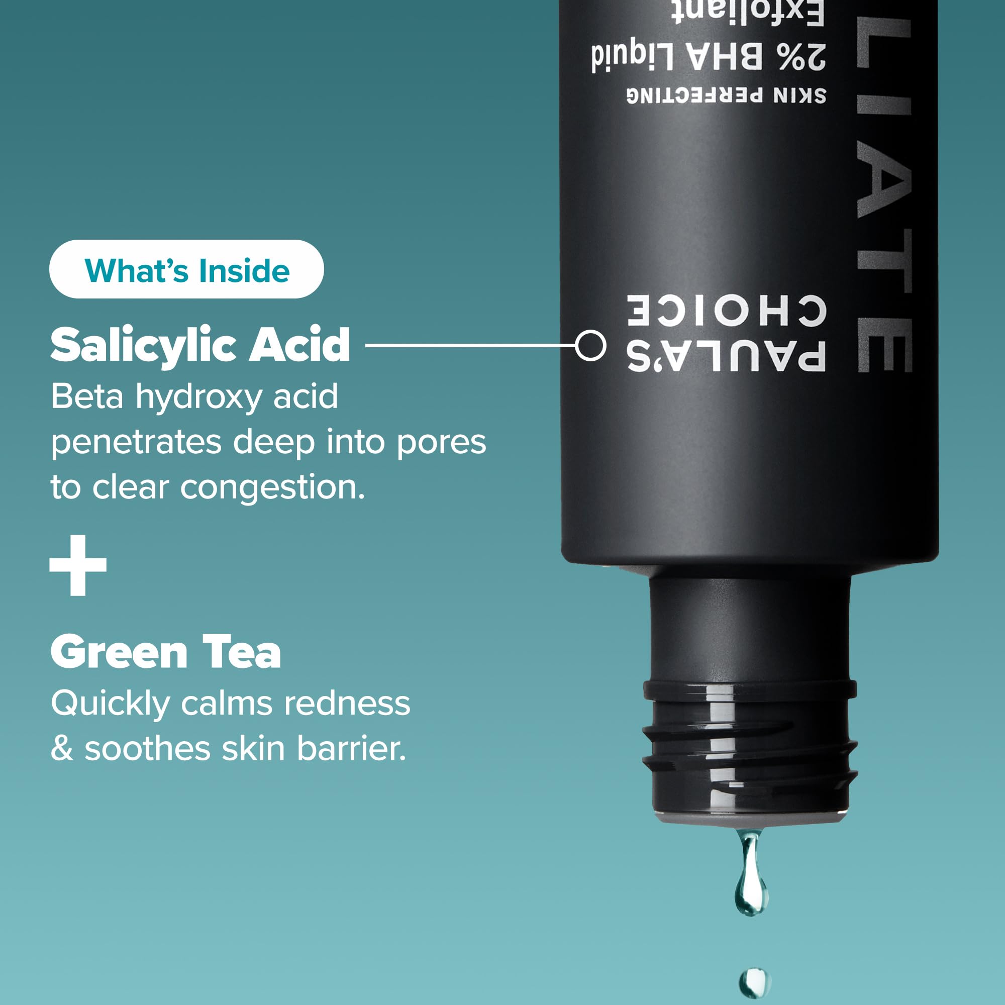 Paula's Choice Skin Perfecting 2% BHA, poros despejados y tono uniforme.