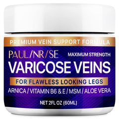 PAULINRISE crema para venas varicosas en piernas, mejora la circulación y apariencia.