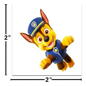 Tatuajes Paw Patrol de 2x2 pulgadas, fáciles de aplicar.