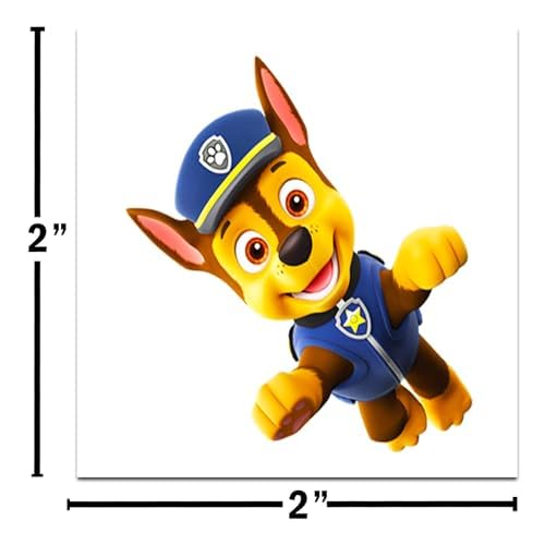 Tatuajes Paw Patrol de 2x2 pulgadas, fáciles de aplicar.