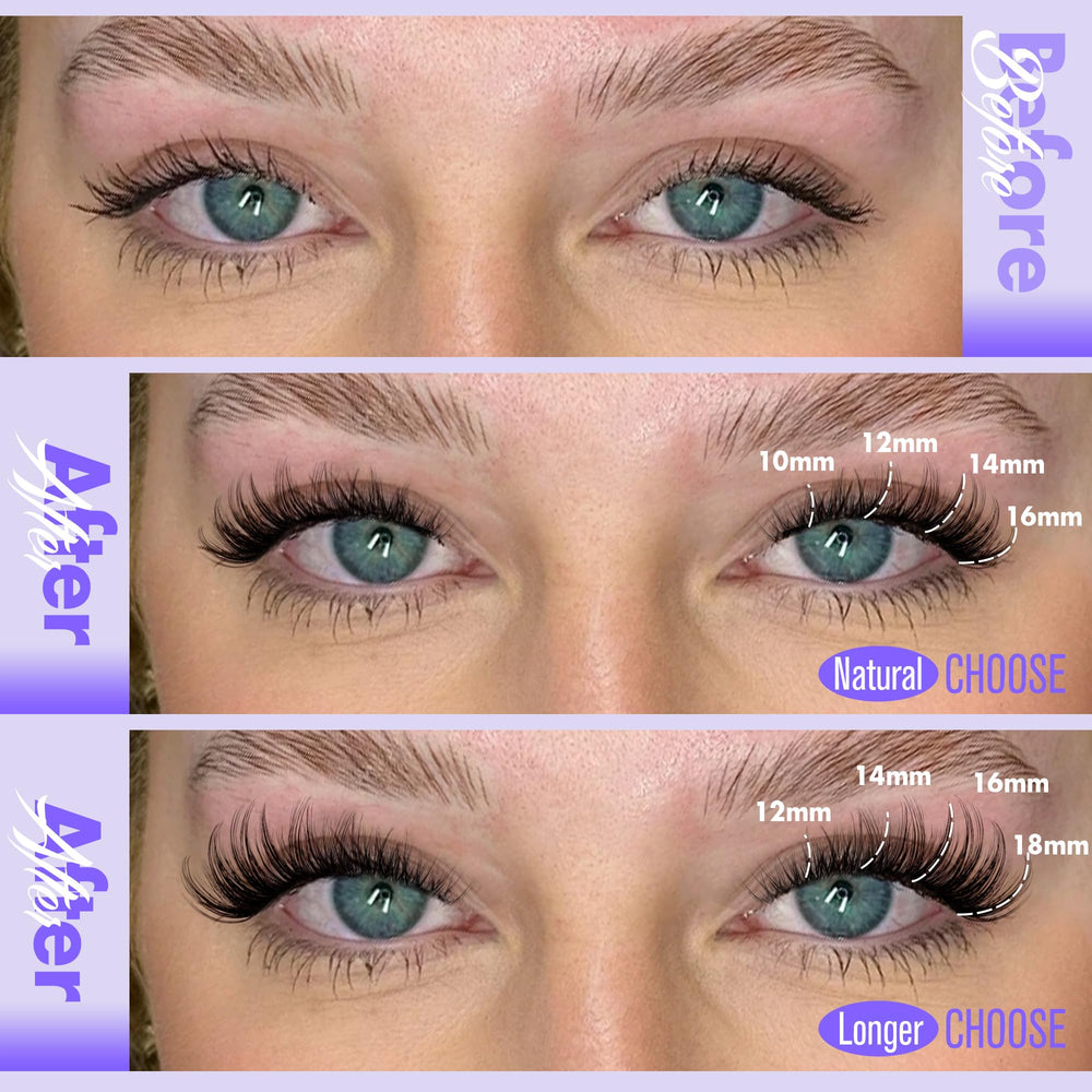 Pawotence Kira Lash Clusters, puntas-delgadas para un acabado natural