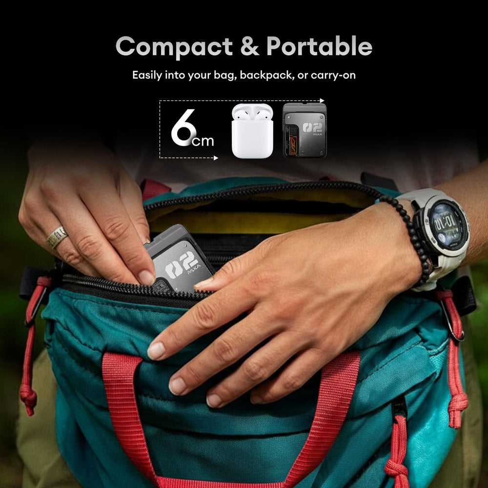 PAXA carga USB-C rápida, ideal para recargas en cualquier lugar.
