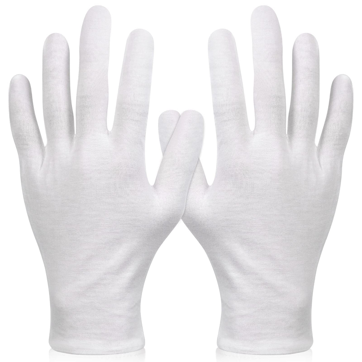 Guantes Paxcoo de algodón XL blancos para hidratación suave de manos