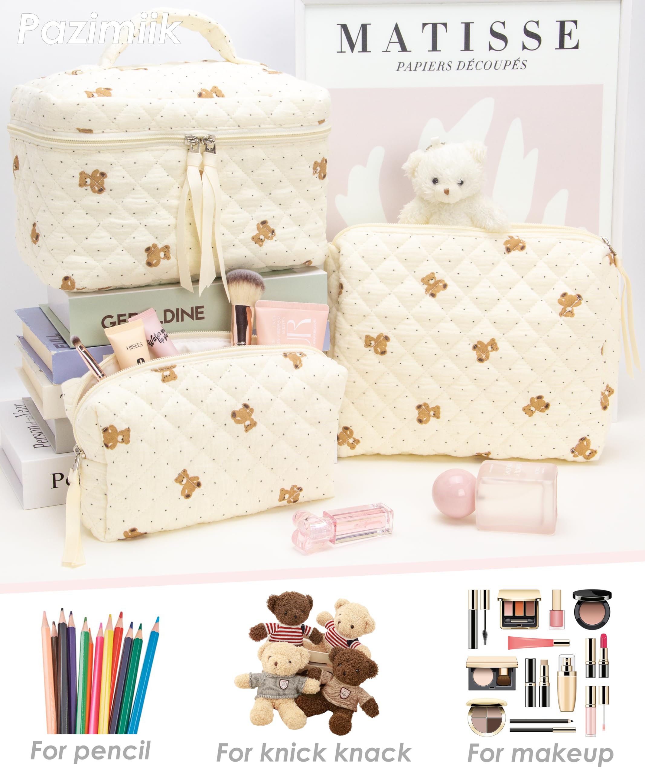 PAZIMIIK bolsa de maquillaje práctica para mantener todo organizado