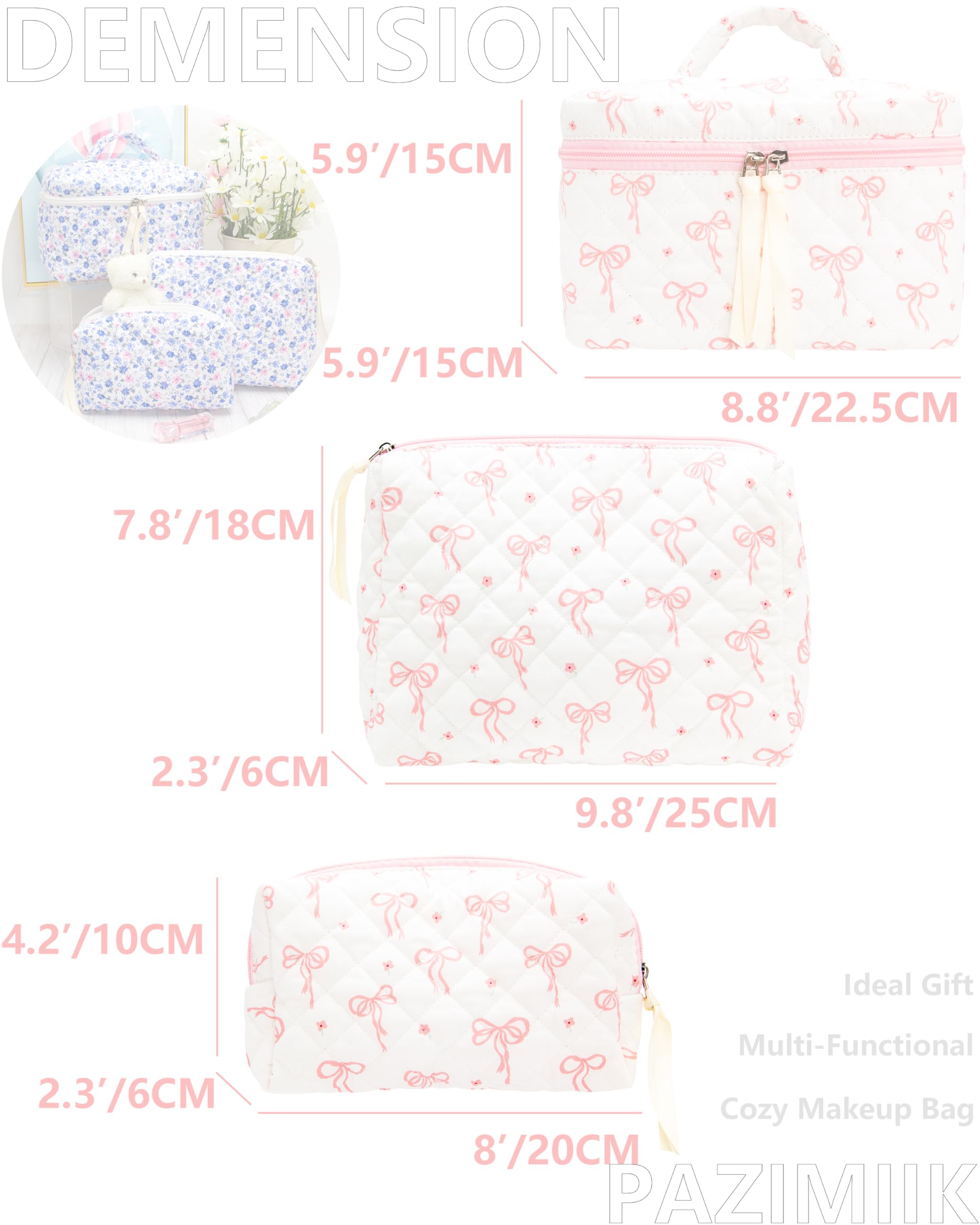 PAZIMIIK bolso maquillaje pequeño para viaje, ideal para retoques.