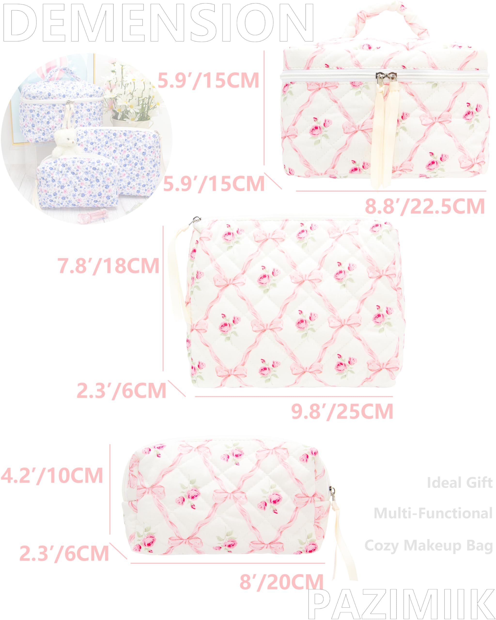 PAZIMIIK bolso maquillaje bolsillo red para brochas y artículos pequeños.