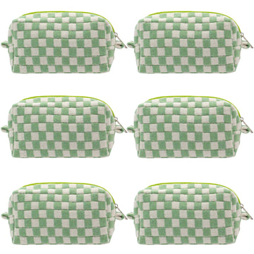 PAZIMIIK bolso maquillaje cuadros verde portatil facilita acceso durante viajes