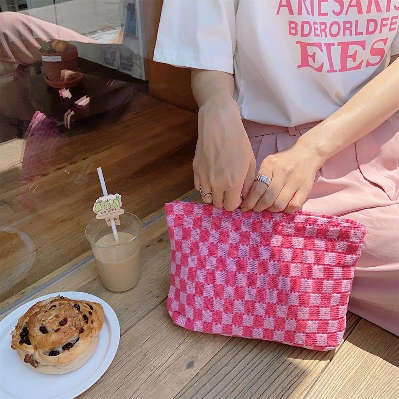 PAZIMIIK bolso maquillaje rosa fucsia para viaje diario