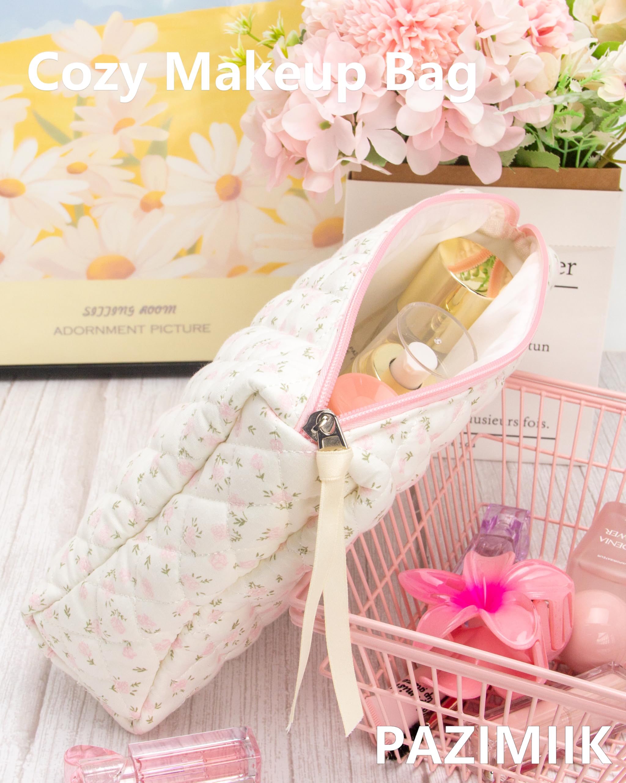 PAZIMIIK bolsa de maquillaje compacta y ligera ideal para viajar