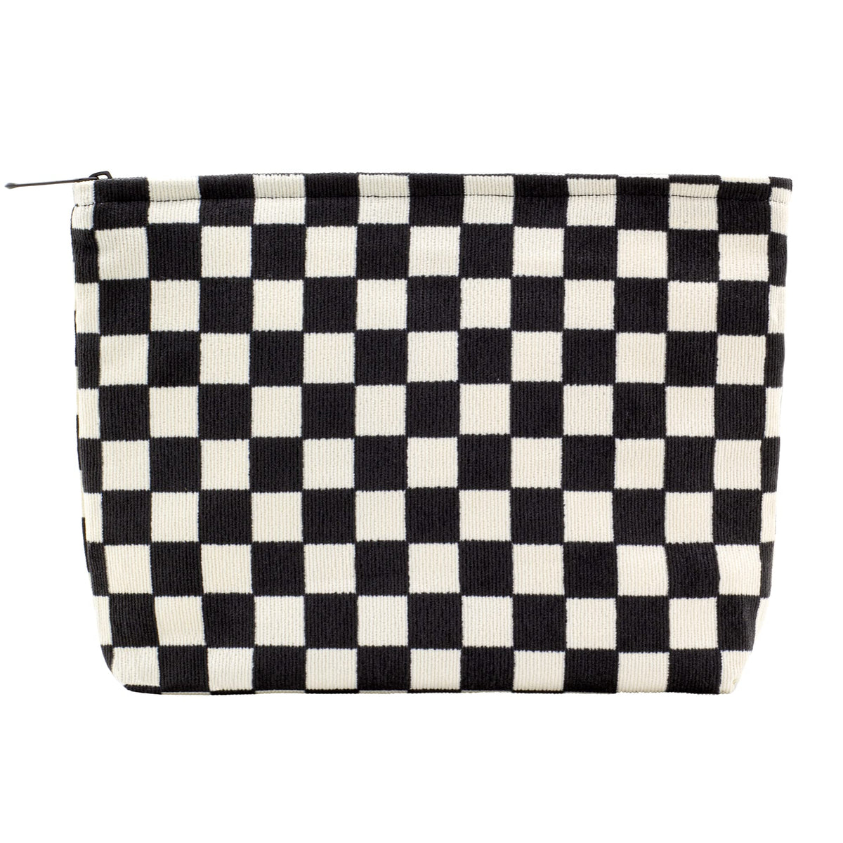 PAZIMIIK bolsa de maquillaje de pana grande con cremallera, ideal para viajar