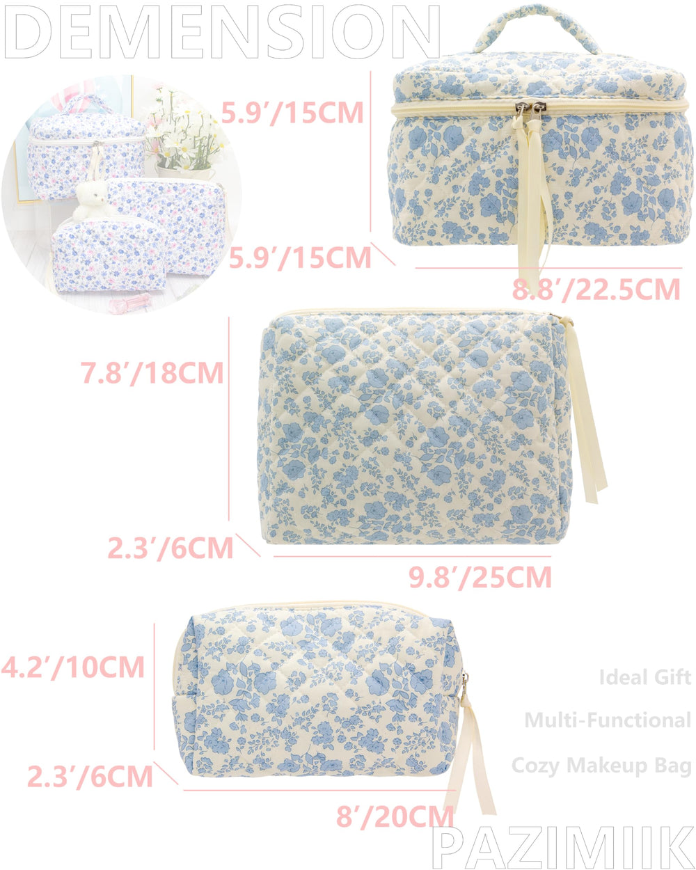 PAZIMIIK bolsa maquillaje con malla interior para acceso rápido a brochas