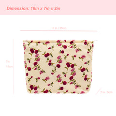 PAZIMIIK bolsa de maquillaje de pana con cremallera brillante, protección para tus objetos.
