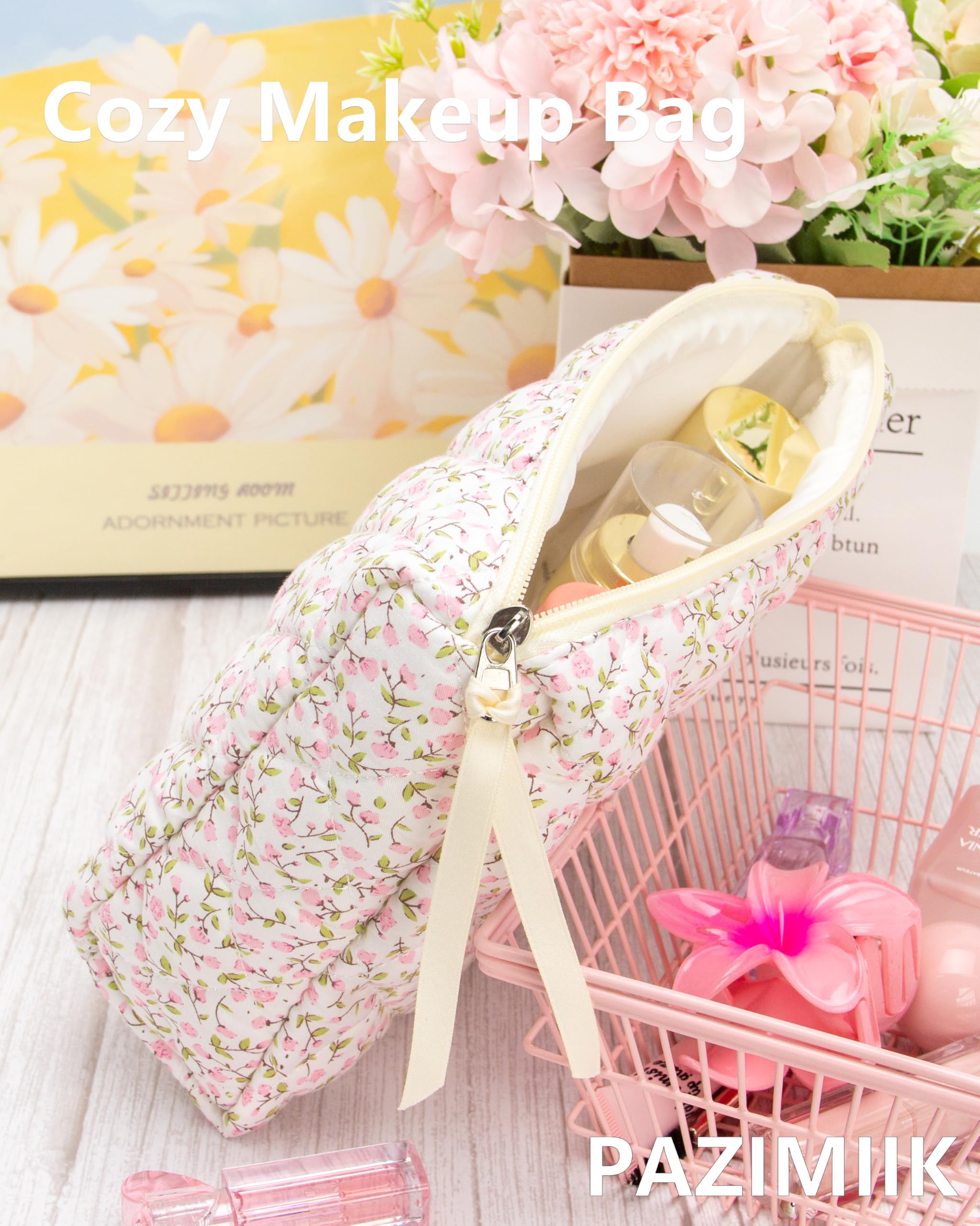 PAZIMIIK bolsa maquillaje portátil para viajar y mantener tu rutina.