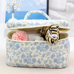 PAZIMIIK bolso maquillaje con bolsillo malla integrado para brochas y labiales