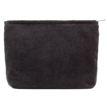 PAZIMIIK bolso de maquillaje grande de pana con cierre plateado, ideal para viaje