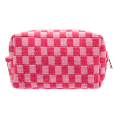 PAZIMIIK bolso de maquillaje rectangular rosa fucsia ideal para viaje